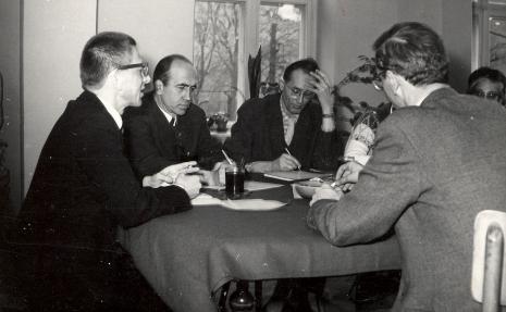 Konferencja prasowa, od lewej dyr. Ryszard Stanisławski, Janusz Bogucki, red. Juliusz Garztecki